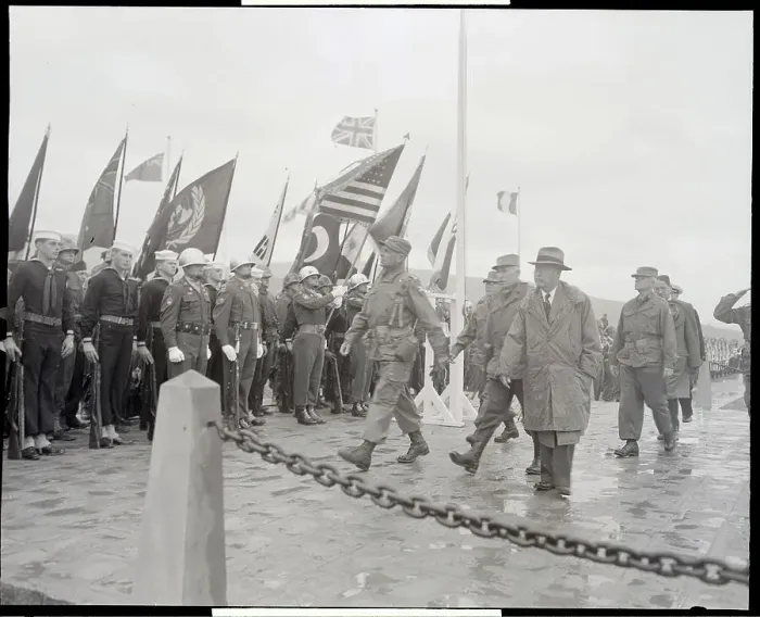 Framed Print : Officials Reviewing Honor Guard Framed Print : Officials Reviewing Honor Guard