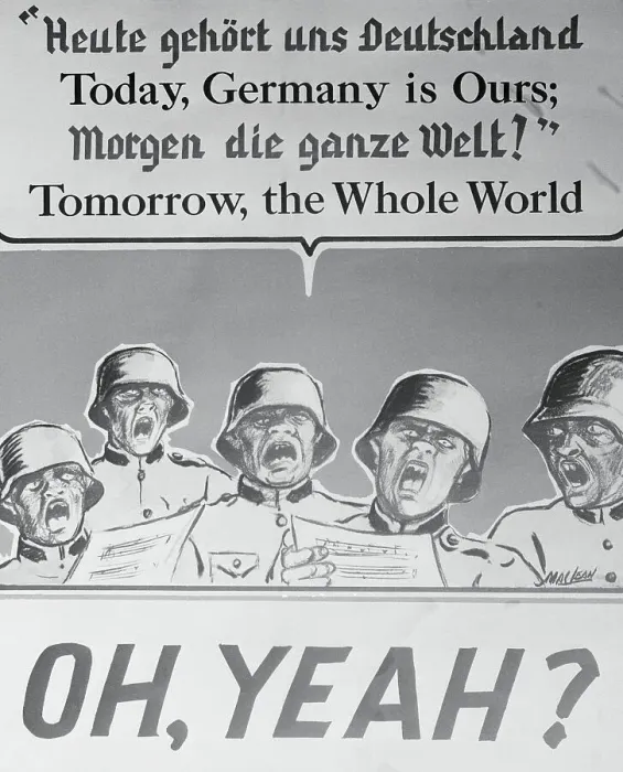 Framed Print : Oh, Yeah? World War II Poster by MacLean Framed Print : Oh, Yeah? World War II Poster by MacLean