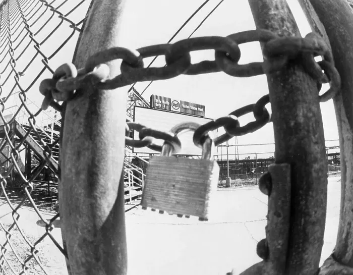 Framed Print : Ohio Steelmill's Gates Padlocked Framed Print : Ohio Steelmill's Gates Padlocked