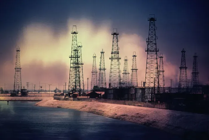 Framed Print : Oil Derricks Framed Print : Oil Derricks