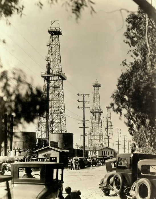 Framed Print : Oil Derricks Framed Print : Oil Derricks