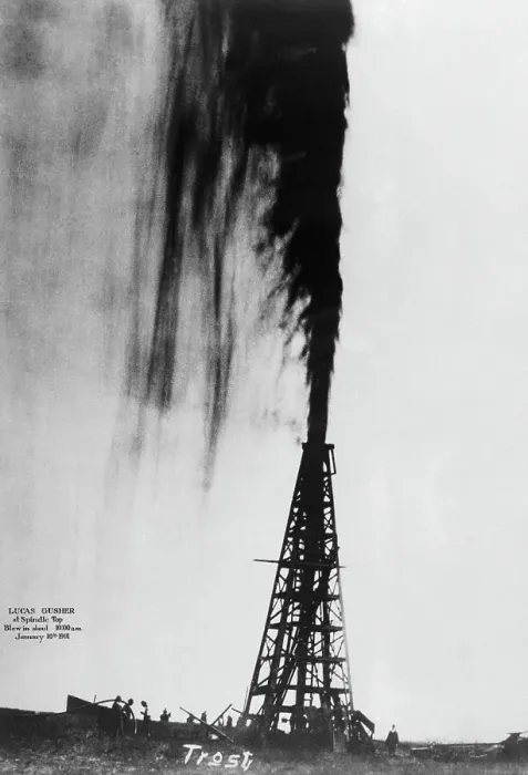 Framed Print : Oil Gushing Over Framed Print : Oil Gushing Over