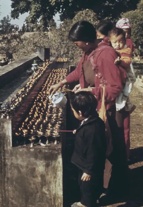 Framed Print : Oil Lamps At Bodh Gaya Temple