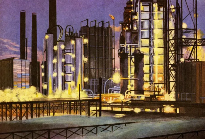 Framed Print : Oil Refinery Framed Print : Oil Refinery