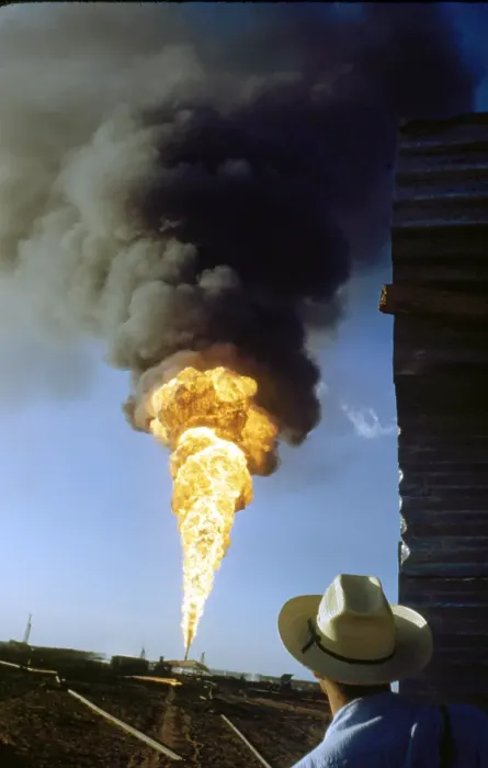 Framed Print : Oil-Well Fire Framed Print : Oil-Well Fire