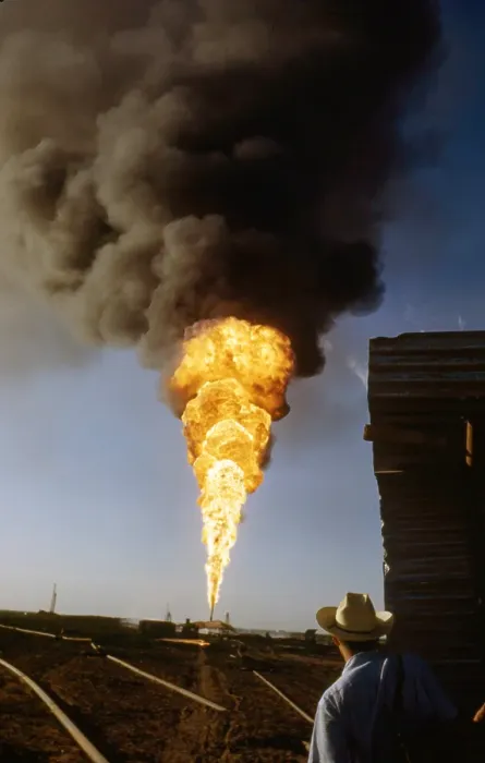 Framed Print : Oil-Well Fire Framed Print : Oil-Well Fire