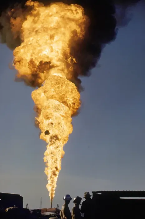 Framed Print : Oil-Well Fire Framed Print : Oil-Well Fire