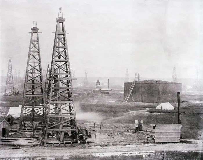 Framed Print : Oilfield At Spindletop Framed Print : Oilfield At Spindletop