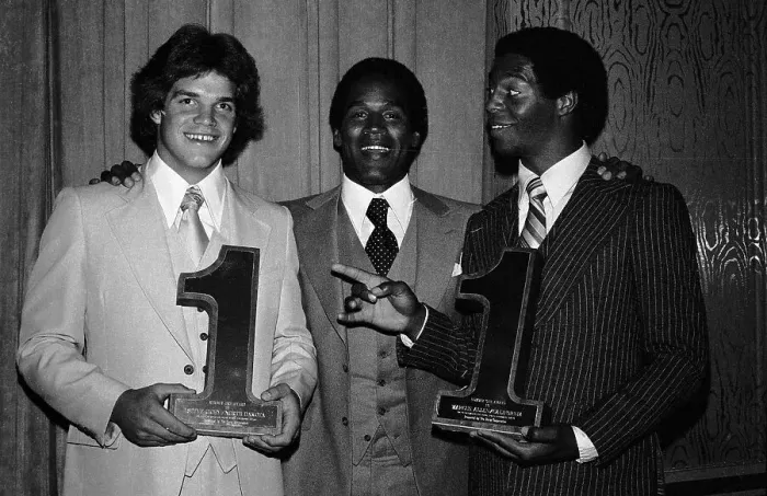 Framed Print : O.J. Simpson Awarding Athletes with the Number One Awards Framed Print : O.J. Simpson Awarding Athletes with the Number One Awards
