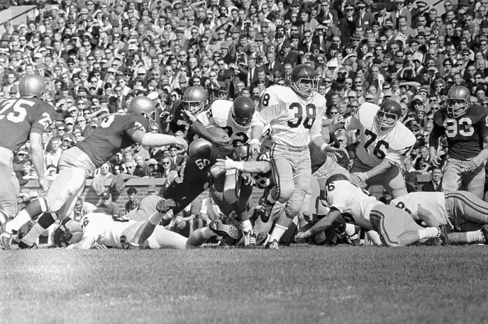 Framed Print : O.J. Simpson Goes Through Notre Dame Line Framed Print : O.J. Simpson Goes Through Notre Dame Line