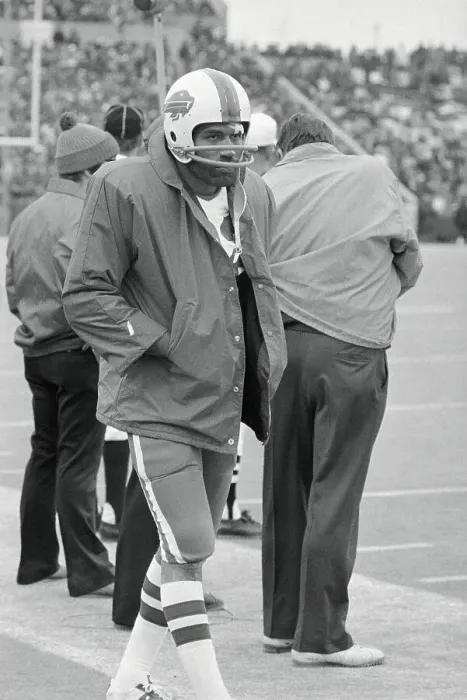 Framed Print : O.J. Simpson Walks Along Sidelines Framed Print : O.J. Simpson Walks Along Sidelines