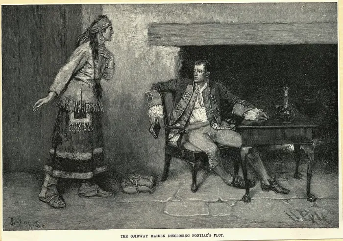 Framed Print : Ojibwa Madien Disclosing Pontiac'S Plan Framed Print : Ojibwa Madien Disclosing Pontiac'S Plan