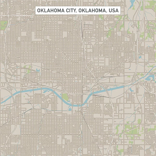 Oklahoma City Oklahoma US City Street Map