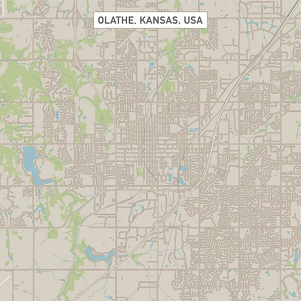 Olathe Kansas US City Street Map