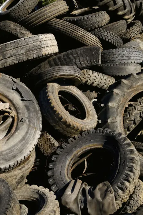 Framed Print : Old car tyres, material for recycling Framed Print : Old car tyres, material for recycling