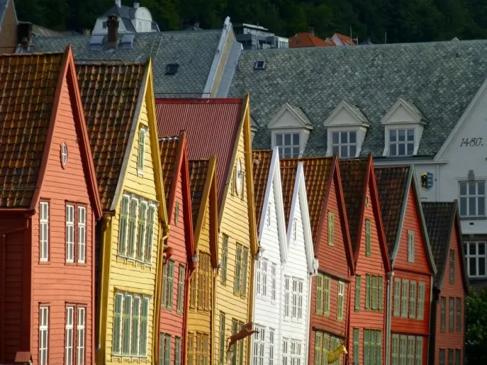 Framed Print : the old centre of Bergen Framed Print : the old centre of Bergen