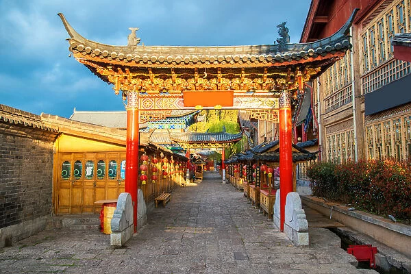 Old chinese style building in old town of Lijiang, Yunnan, China