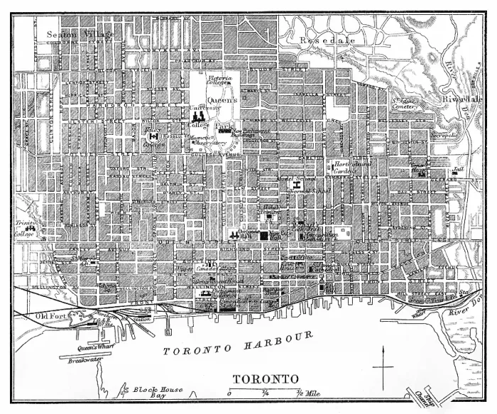 Framed Print : Old chromolithograph map of Toronto, the most populous city in Canada and the capital city of the Canadian province of Ontario Framed Print : Old chromolithograph map of Toronto, the most populous city in Canada and the capital city of the Canadian province of Ontario