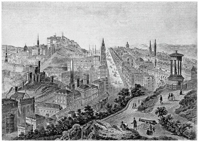 Framed Print : Old engraved illustration of Edinburgh, Capital of Scotland Framed Print : Old engraved illustration of Edinburgh, Capital of Scotland
