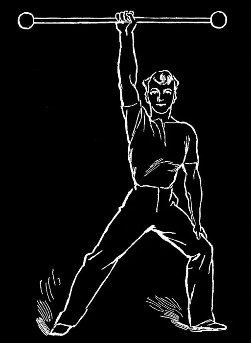 Framed Print : Old engraved illustration of Hygienic Gymnastics, healthy lifestyle - barbell exercises