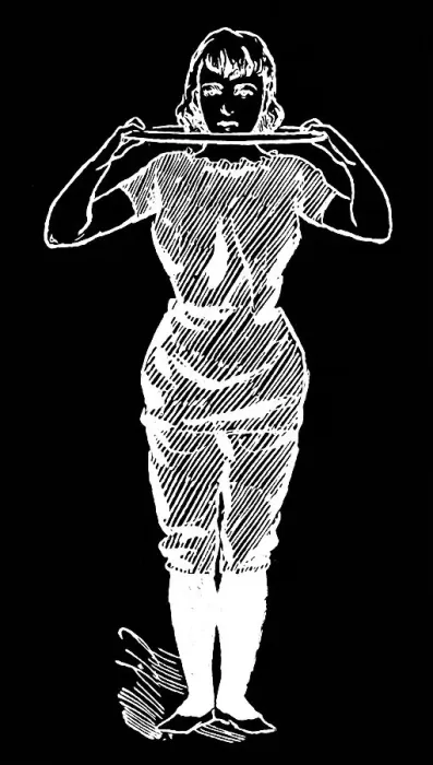 Framed Print : Old engraved illustration of Hygienic Gymnastics, healthy lifestyle - hoop exercises