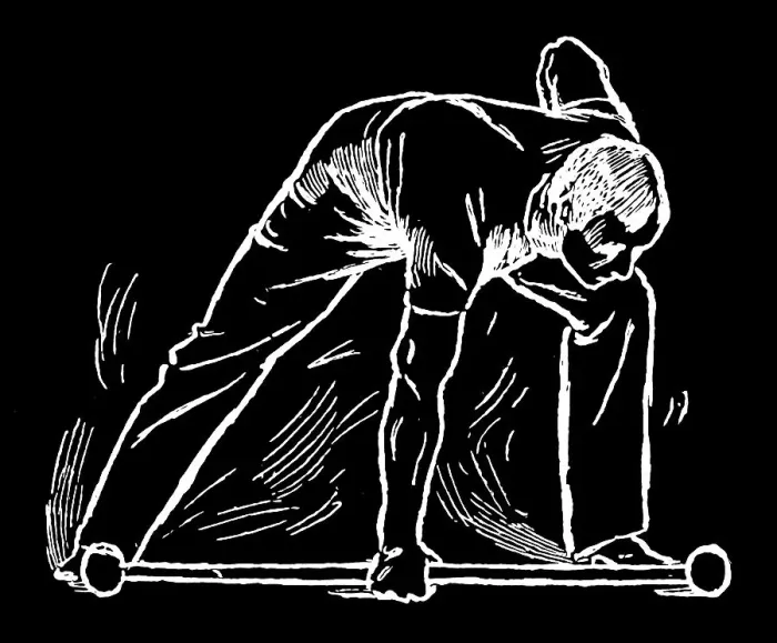 Framed Print : Old engraved illustration of Hygienic Gymnastics, healthy lifestyle - barbell exercises