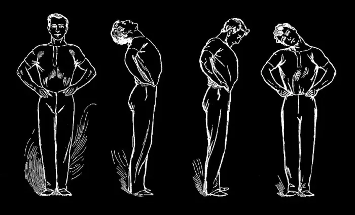 Framed Print : Old engraved illustration of Hygienic Gymnastics, healthy lifestyle - leg, body and arm exercises