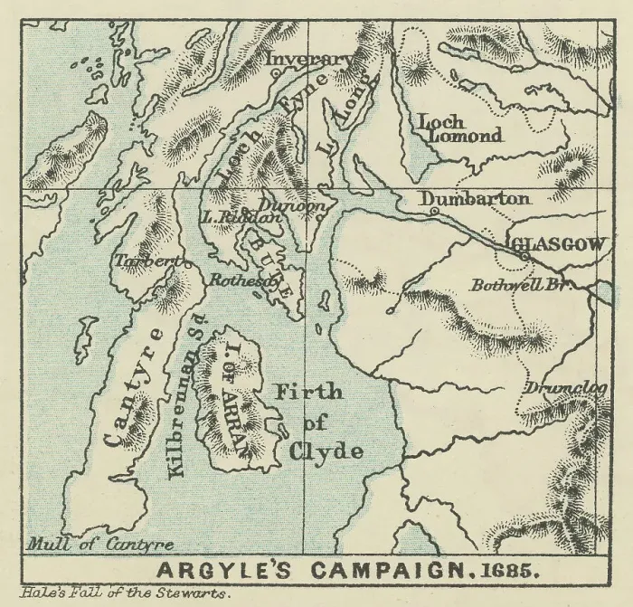 Framed Print : Old engraved map of Argyll's Rising, also known as Argyll's Rebellion, was an attempt in June 1685 to overthrow James II and VII Framed Print : Old engraved map of Argyll's Rising, also known as Argyll's Rebellion, was an attempt in June 1685 to overthrow James II and VII