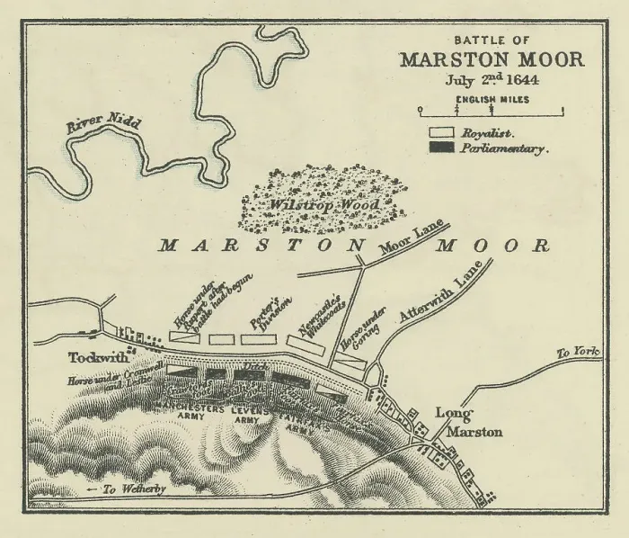 Framed Print : Old engraved map of Battle of Marston Moor (02. 07. 1644) Framed Print : Old engraved map of Battle of Marston Moor (02. 07. 1644)