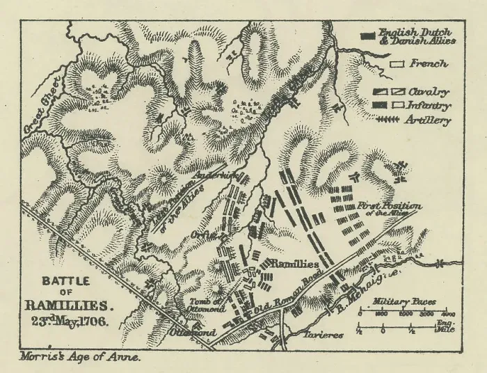 Framed Print : Old engraved map of Battle of Ramillies (23. 05. 1706) - battle of the War of the Spanish Succession Framed Print : Old engraved map of Battle of Ramillies (23. 05. 1706) - battle of the War of the Spanish Succession