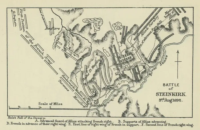 Framed Print : Old engraved map of Battle of Steinkirk, Steenkerke, Steenkirk or Steinkirk (03. 08. 1692) during the Nine Years War