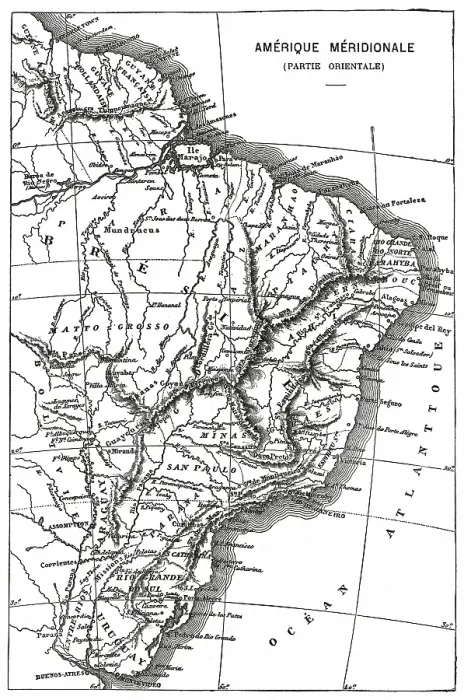 Framed Print : Old engraved map of Brazil, South America Framed Print : Old engraved map of Brazil, South America
