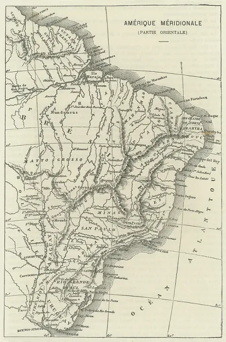 Framed Print : Old engraved map of Brazil, South America Framed Print : Old engraved map of Brazil, South America