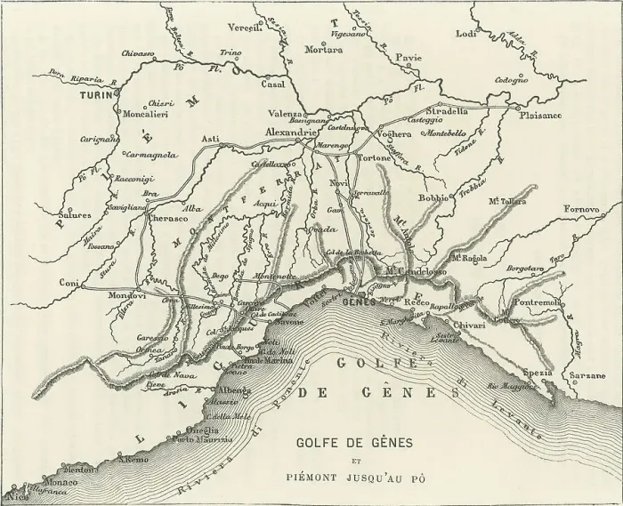 Framed Print : Old engraved map of the Gulf of Genoa, the northernmost part of the Ligurian Sea (largest city on its coast is Genoa, which has an important port) Framed Print : Old engraved map of the Gulf of Genoa, the northernmost part of the Ligurian Sea (largest city on its coast is Genoa, which has an important port)