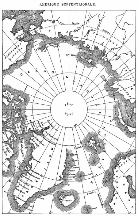 Framed Print : Old engraved map of North Polar Regions Framed Print : Old engraved map of North Polar Regions