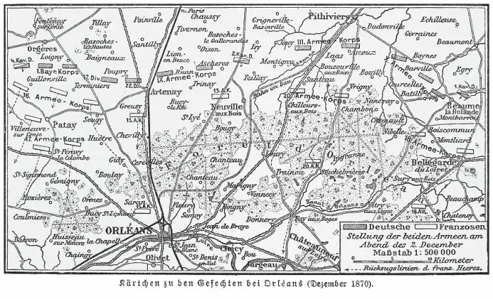 Framed Print : Old engraved map of Second Battle of Orleans, battle of the Franco-Prussian War of 1870 Framed Print : Old engraved map of Second Battle of Orleans, battle of the Franco-Prussian War of 1870