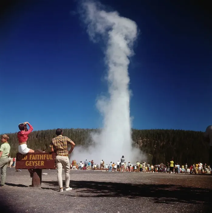 Framed Print : Old Faithful Geyser Erupting Framed Print : Old Faithful Geyser Erupting