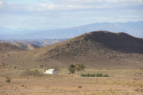 An old farmhouse in a typical Little Karoo landscape near Barrydale in the Western