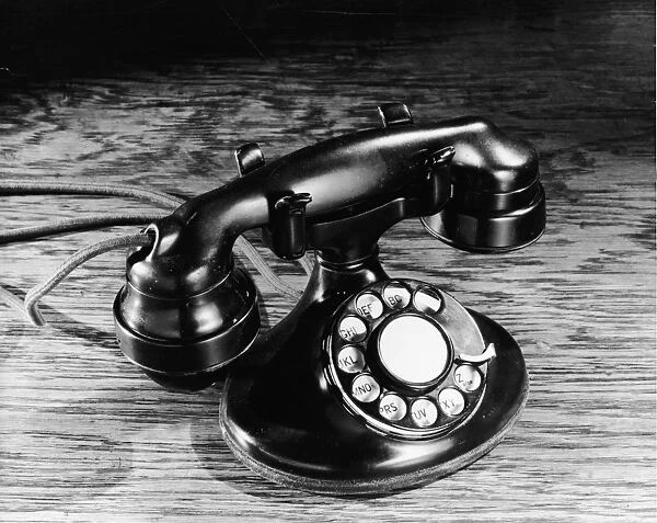 Old-Fashioned Black Rotary Telephone