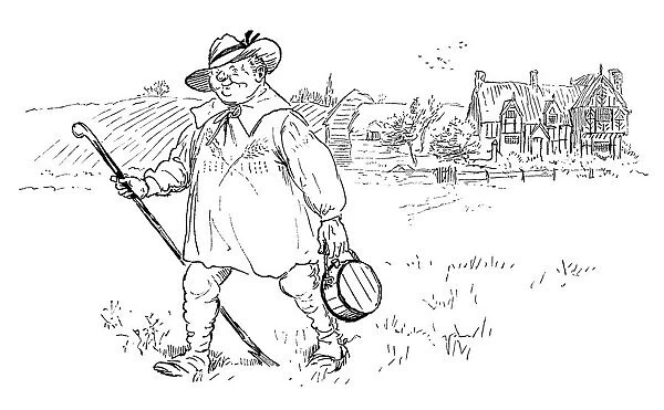 Old fashioned farmer in a smock