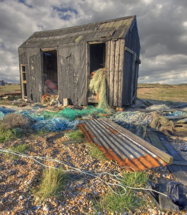 Framed Print : Old fishermans hut