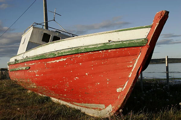 Old fishing boat, Punta Arenas, Patagonia, Chile, South America
