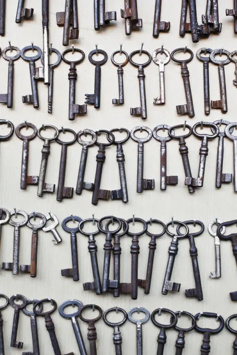 Framed Print : Old keys
