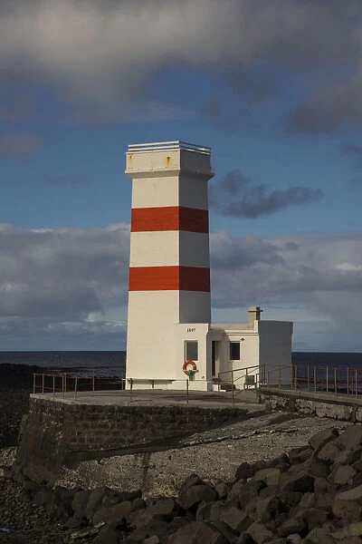 Old lighthouse, Gardur, Sudurnes or Southern Peninsula, Iceland