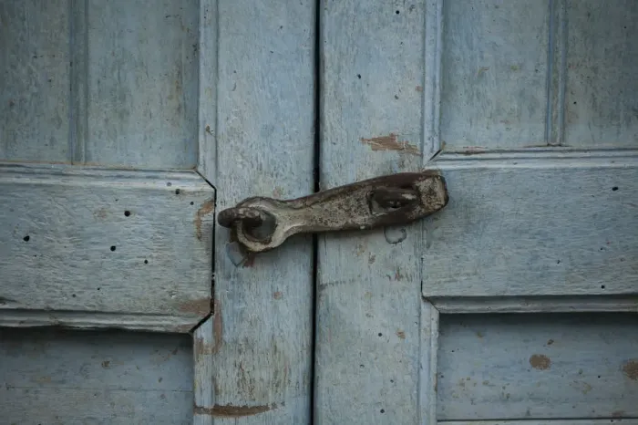 Framed Print : Old locked door, Leymebamba, Peru, South America Framed Print : Old locked door, Leymebamba, Peru, South America