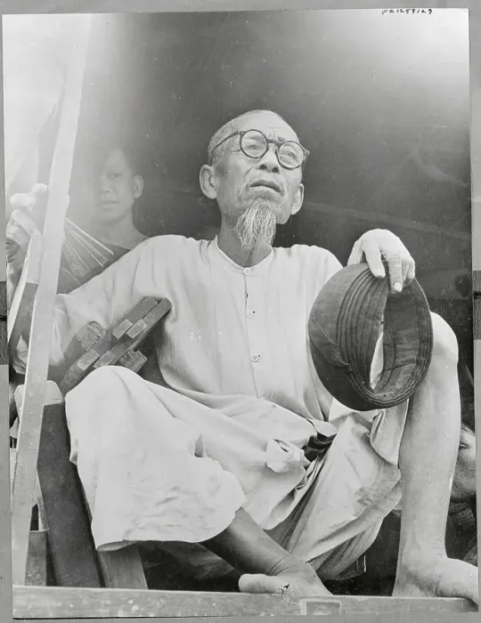 Framed Print : Old Man Sitting Down