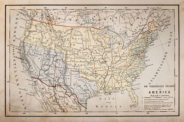 Old map of America