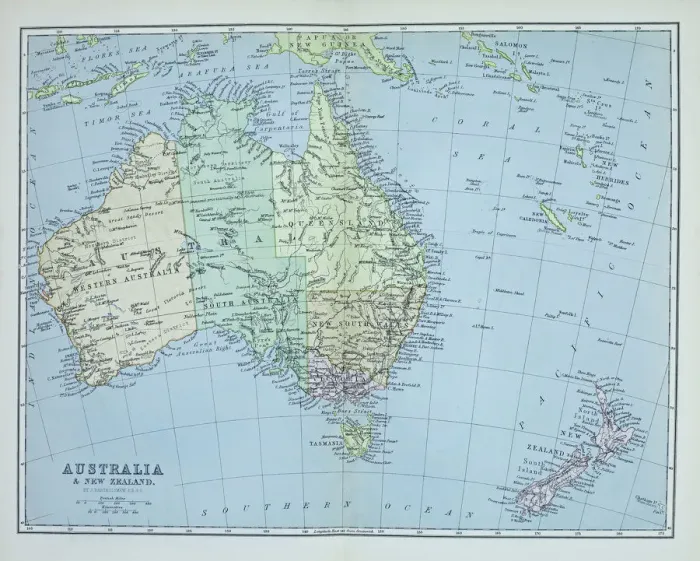 Framed Print : Old map of AUSTRALIA continent Published 1894. Antique Illustration Framed Print : Old map of AUSTRALIA continent Published 1894. Antique Illustration