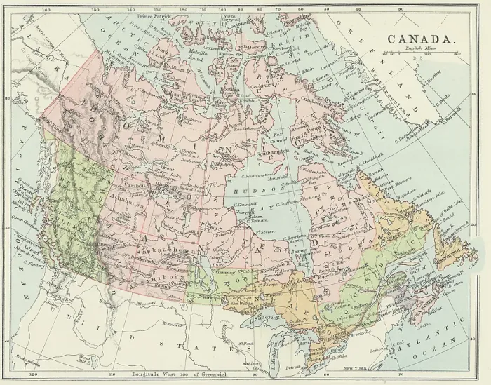 Framed Print : Old map of CANADA Framed Print : Old map of CANADA