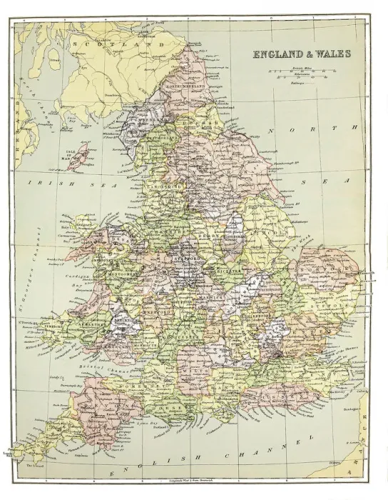 Framed Print : Old map of England and Wales - Published 1894. Antique Illustration, Popular Encyclopedia Published 1894. Copyright has expired on this artwork Framed Print : Old map of England and Wales - Published 1894. Antique Illustration, Popular Encyclopedia Published 1894. Copyright has expired on this artwork
